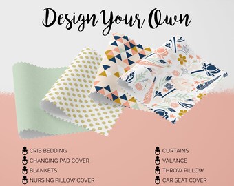 Floral Crib Bedding Blush Pink Baby Girl Nursery Watercolor Etsy