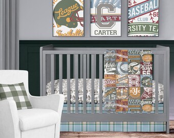 Sports Crib Bedding Etsy
