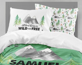 Woodland Stag Bedding Set Duvet Cover Red Cream Single Double King