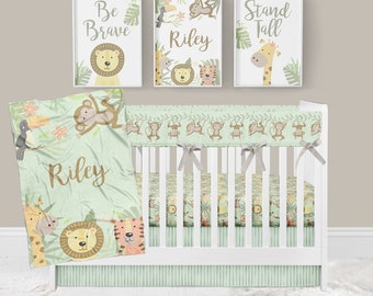 Jungle Crib Bedding Etsy