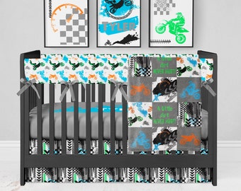 Motocross Crib Set Etsy