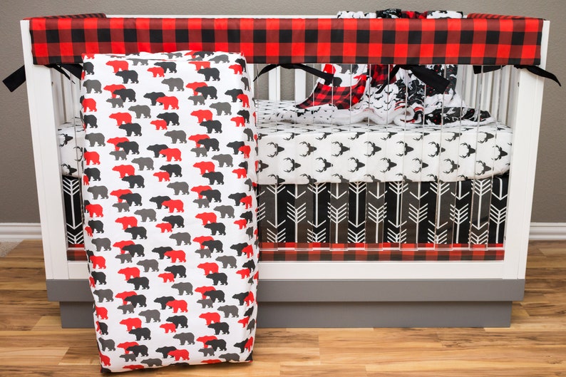 Boy Nursery Bedding Set Lumberjack Buffalo Plaid Baby Etsy