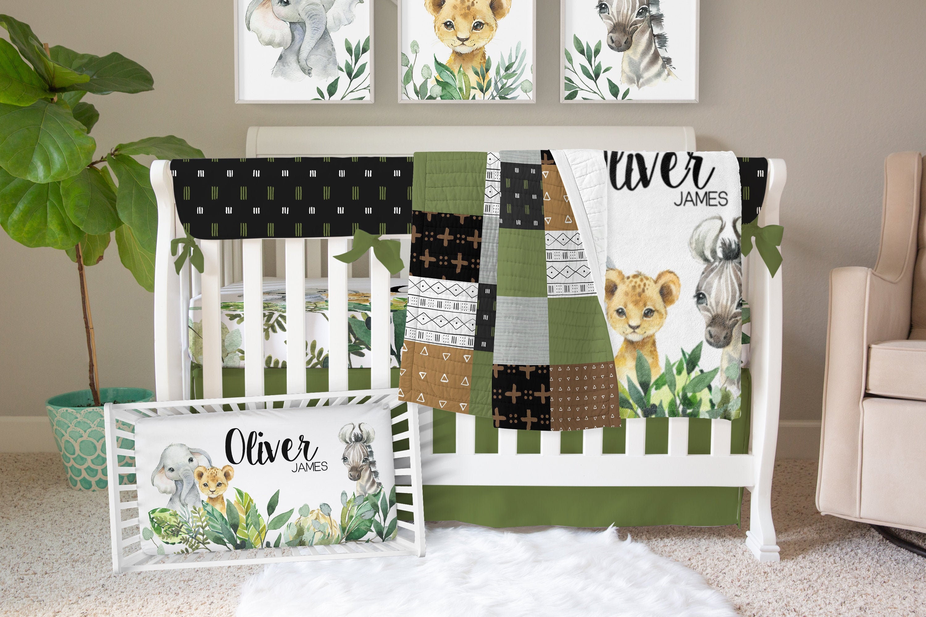 jungle crib set