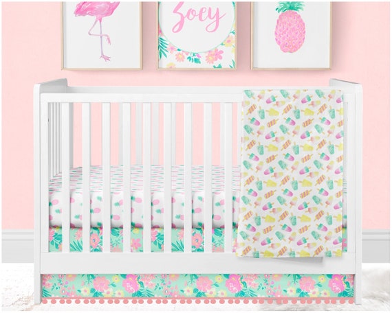 pineapple crib bedding set