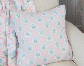 Throw Pillow | Pink Hydrangeas