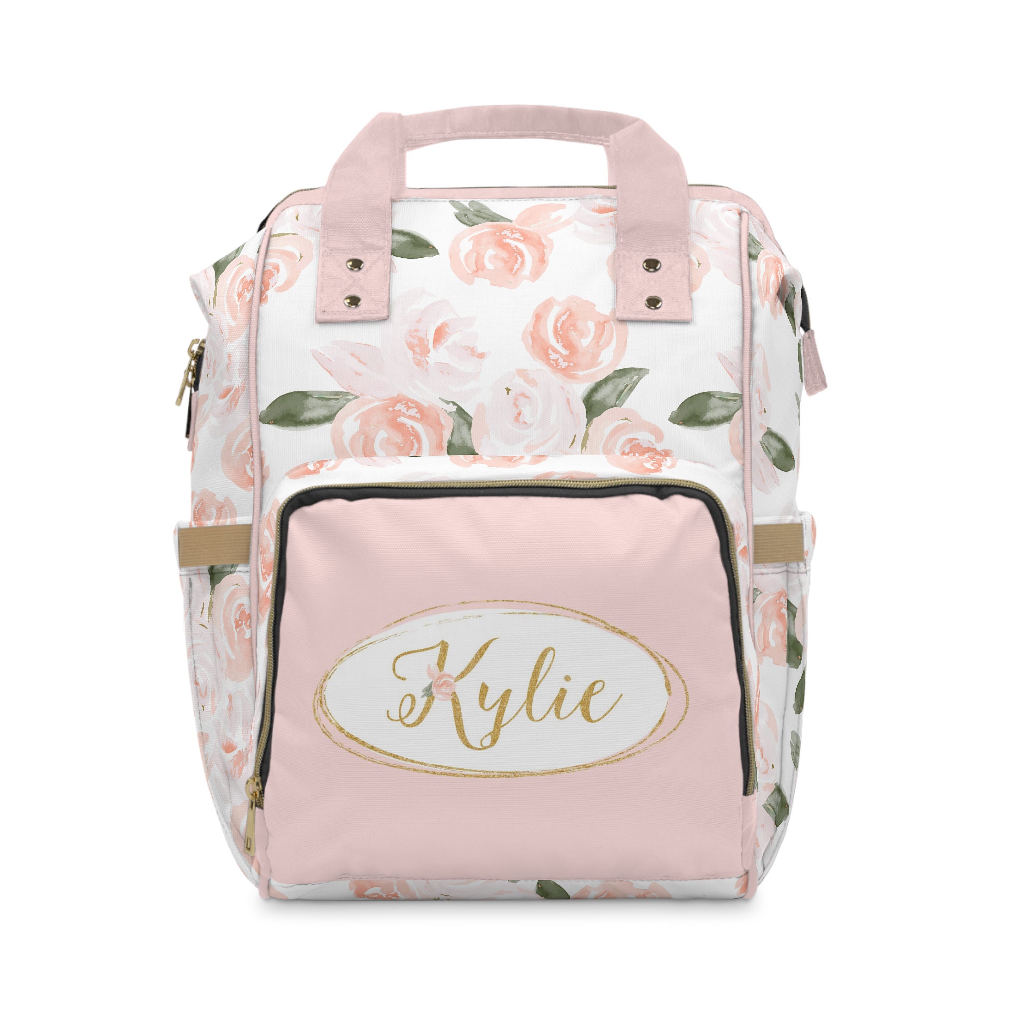 Personalized Baby Girl Diaper Bag Backpack Pink Watercolor -  Finland