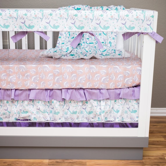 mermaid crib bedding