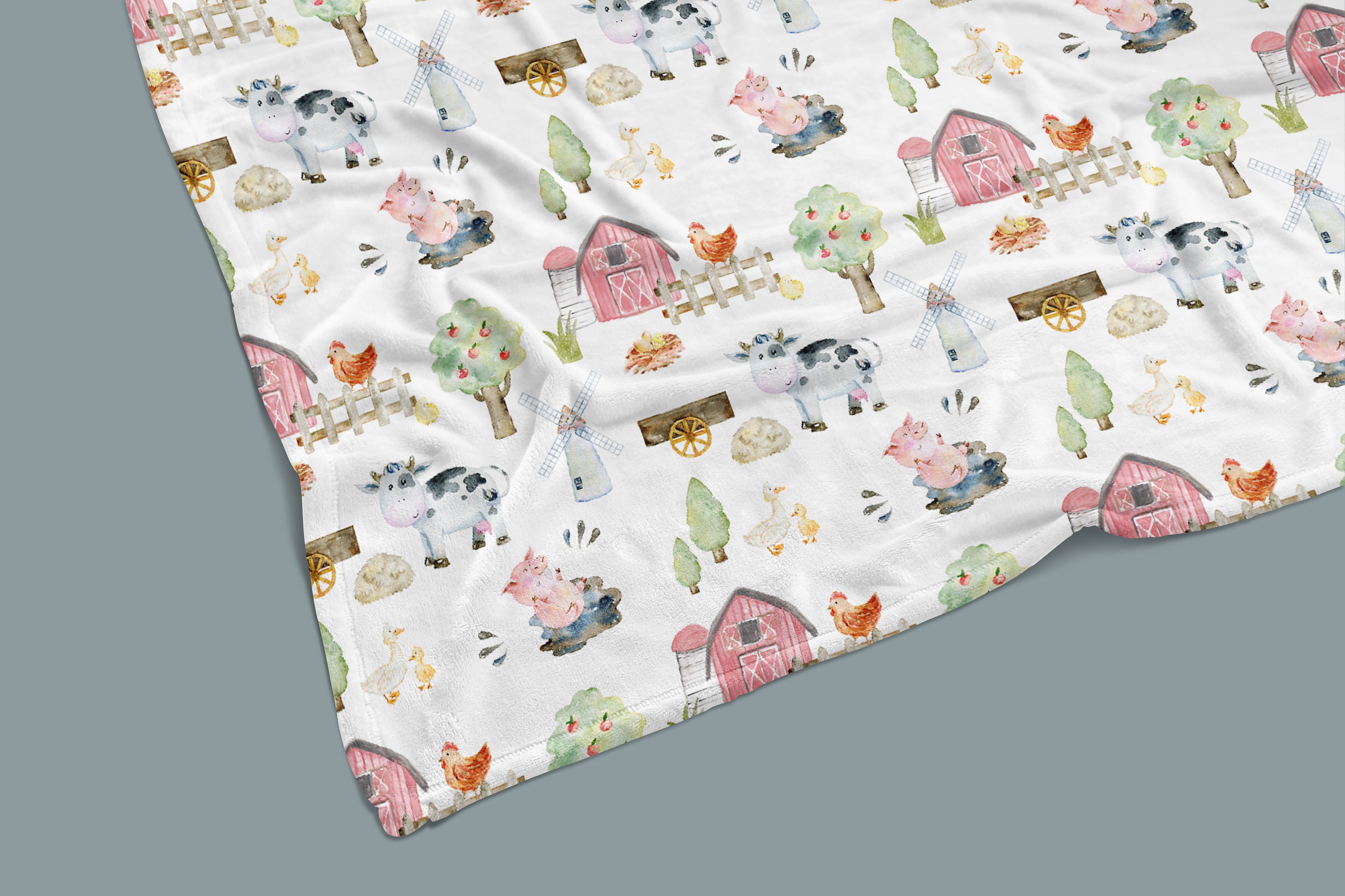 Farm Animal Crib Sheet Barnyard Nursery Barn Cow Pig Crib Etsy