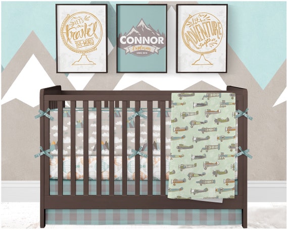 adventure awaits crib bedding set