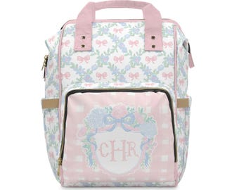 Mochila cambiador / Escudo de herencia preppy
