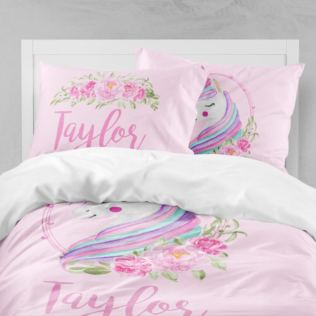 Unicorn Girls Bedding, Unicorn Girls Room, Full Comforter, Toddler Comforter, Girl Queen Duvet