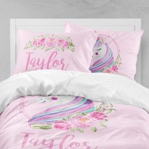 Unicorn Girls Bedding, Unicorn Girls Room, Full Comforter, Toddler Comforter, Girl Queen Duvet Cover, Bedding Sets Kids, Teen Bedding