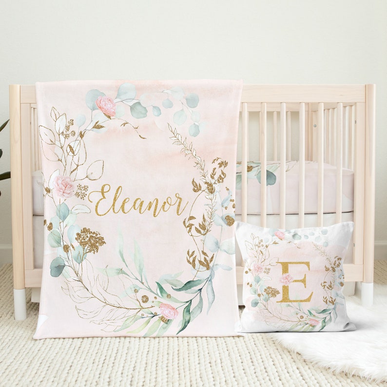greenery crib bedding