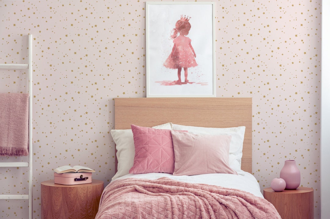 Star Wallpaper, Peel and Stick Wallpaper, Nursery Wallpaper, Wall Mural