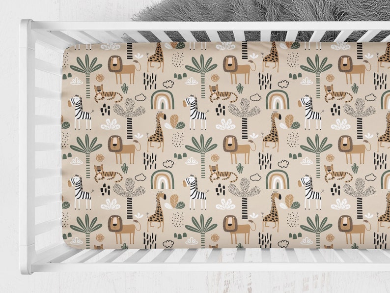 Baby Boy Nursery Bedding Set Jungle Crib Bedding Safari Etsy