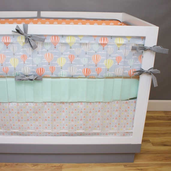 Expolorer Gender Neutral Crib Bedding Baby Bedding Hot Air Etsy