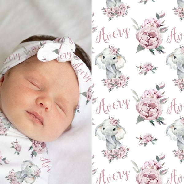 Swaddle Blanket and Headband Set Etsy