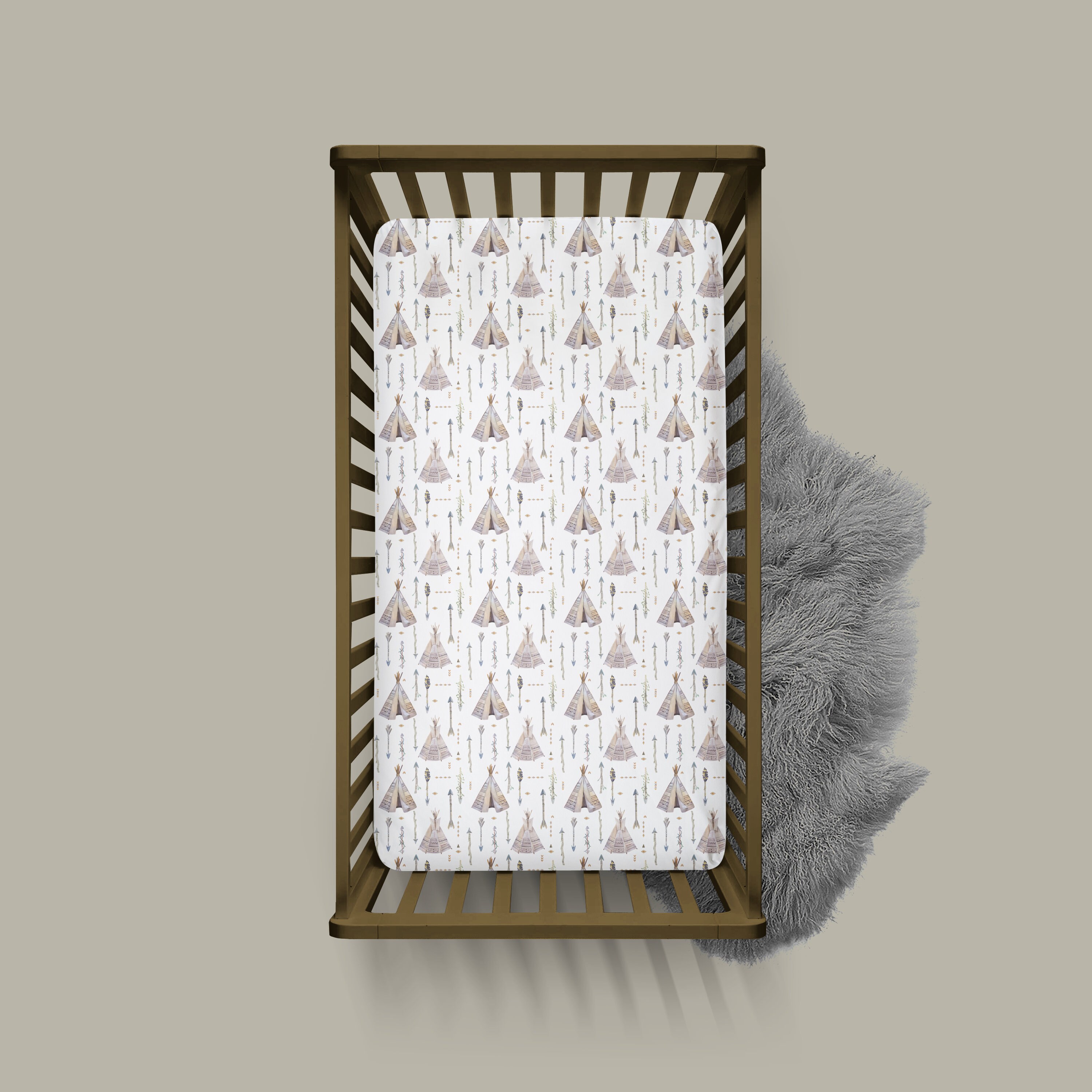 Boho Boy Crib Bedding Baby Boy Nursery Tribal Nursery Etsy