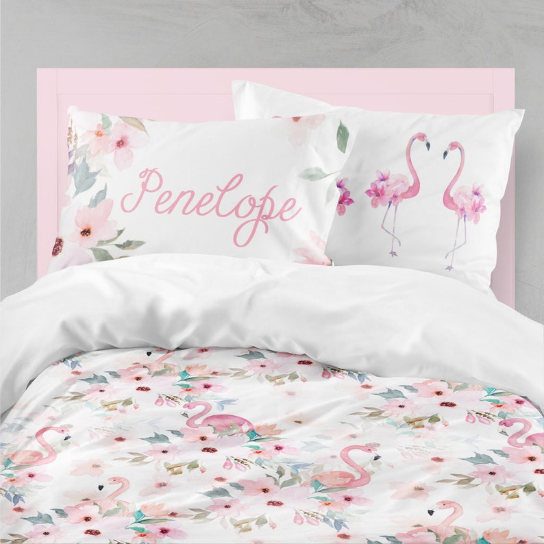 Flamingo Girls Room Fl Bedding Toddler Duvet Covers Comforter Girl Twin Xl Cover Dorm Teen