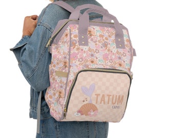 Personalized Boho Mermaids Diaper Bag, Backpack, Baby Girl Nursery Decor, Ocean Baby Girl Shower Gift, Seashell Nursery, Crib Bedding, Ocean