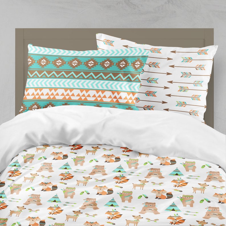 Twin Bedding Boy Fox Bear Tee Toddler Or Comforter Woodland Sheet