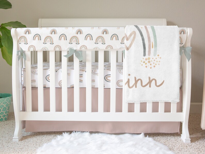 Gender Neutral Crib Bedding Boy Baby Bedding Rainbow Nursery Etsy