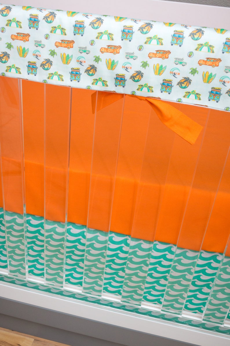 Boy Crib Bedding Surfer Baby Nursery Set Hawaii Palm Tree ...