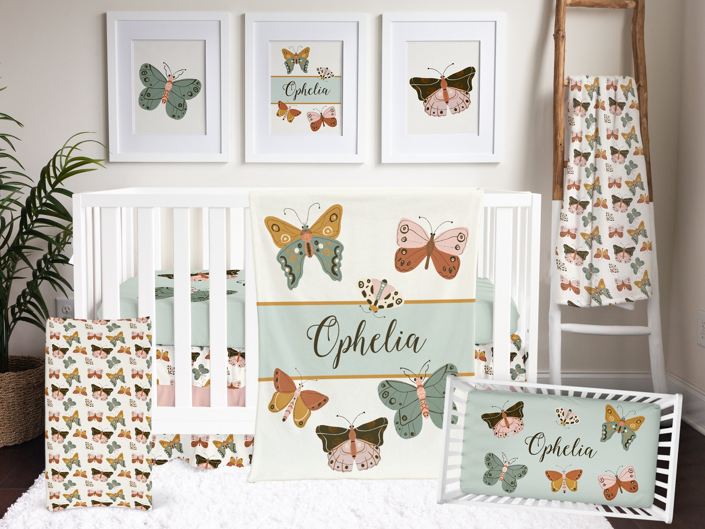 Toddler Bedding Sets For Girls Butterfly Girl Baby Girl Crib