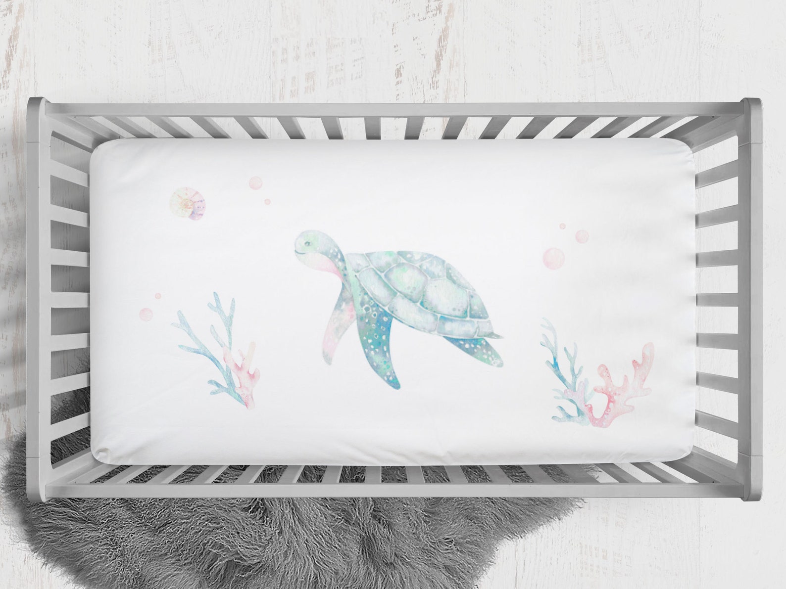 Sea Turtle Crib Bedding Neutral Crib Bedding Baby Boy Baby Etsy