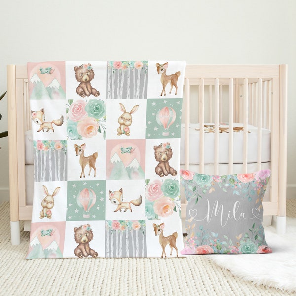 Coral Crib Bedding Etsy