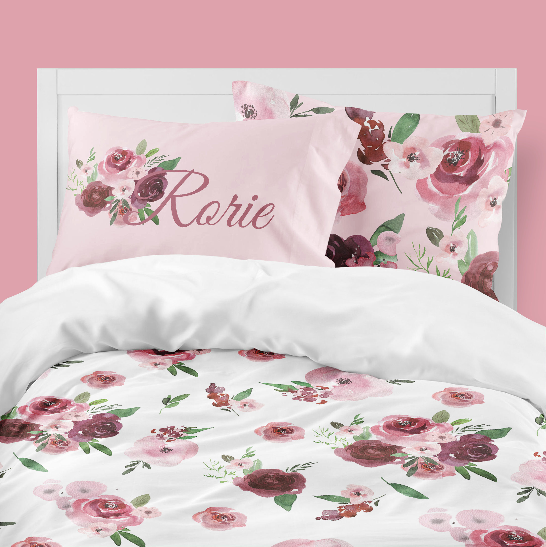 Loves You Pink Bedding, Duvet Cover Set & Pillowcase Zipper