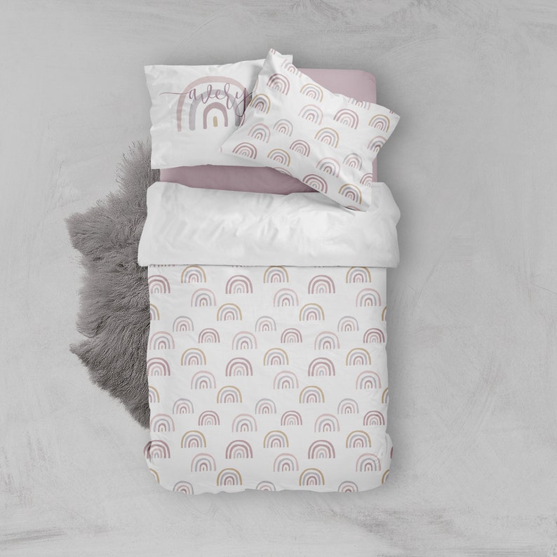 Rainbow Girl Bedding Set Girls Room Twin Full Toddler Etsy