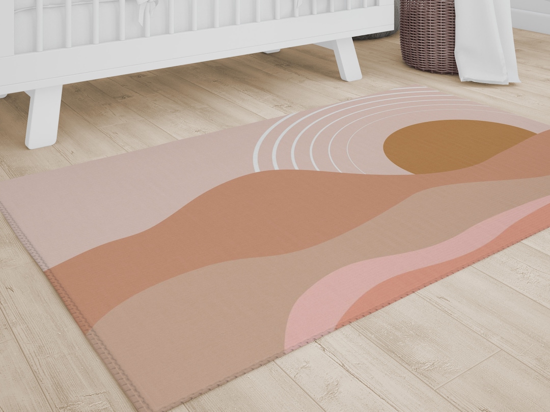 Boho Sunset Area Rug, Boho Room Decor, Sunset, Toddler Girls Room ...