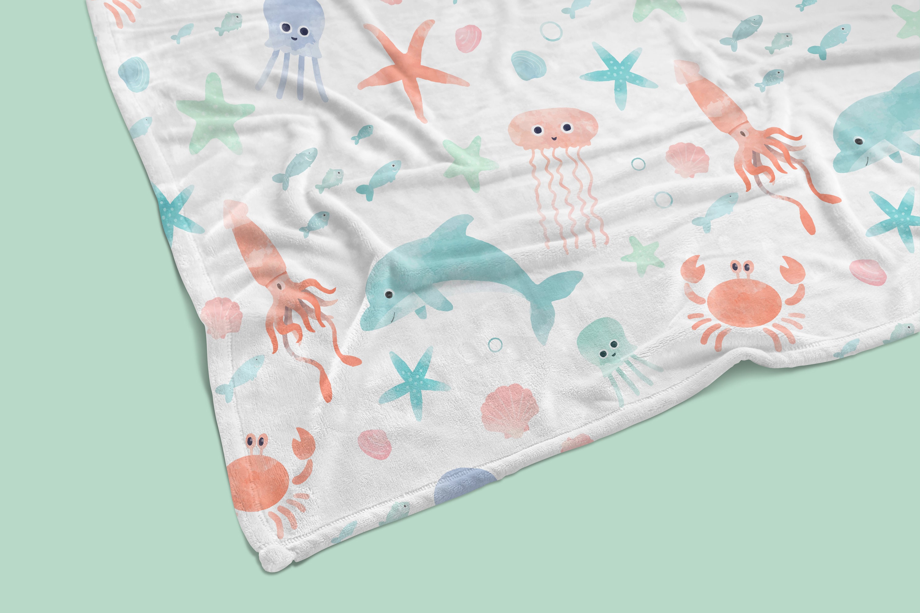 Ocean Crib Bedding Baby Boy Neutral Baby Bedding Underwater Etsy UK