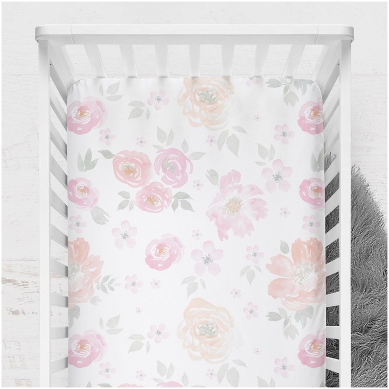 fitted crib sheets girl