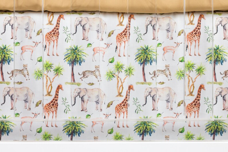 Jungle Crib Bedding Safari Baby Bedding Boy Nursery Neutral Etsy