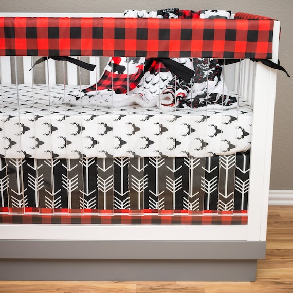 buffalo plaid crib bumper