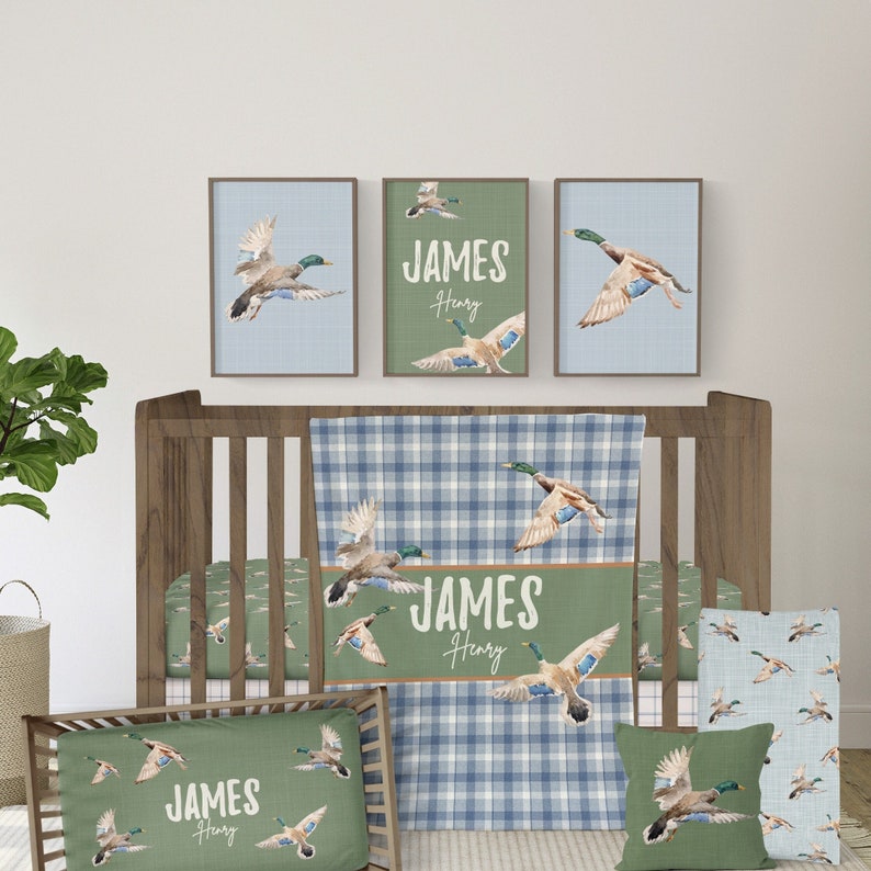 Duck Hunting Crib Bedding Set for Your Baby Boy Nursery, Woodland ...