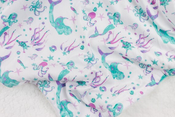 mermaid crib blanket