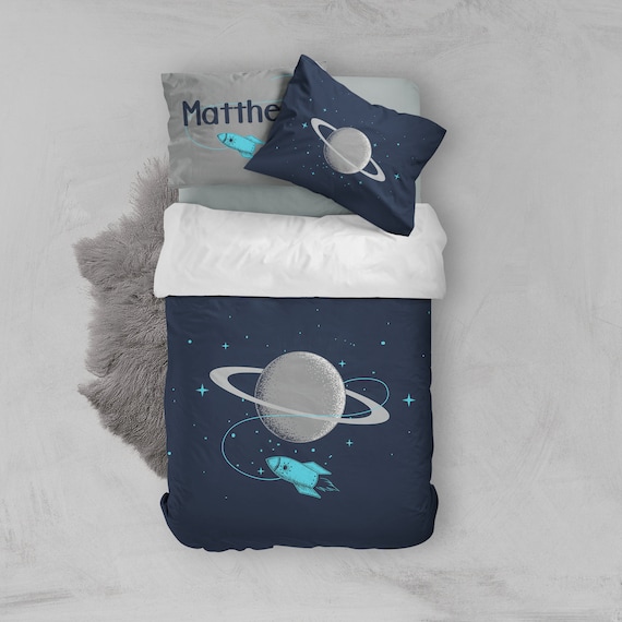 Cute Teddy Bear Astronaut Bedding, Duvet Cover Set & Pillowcase, Zippe