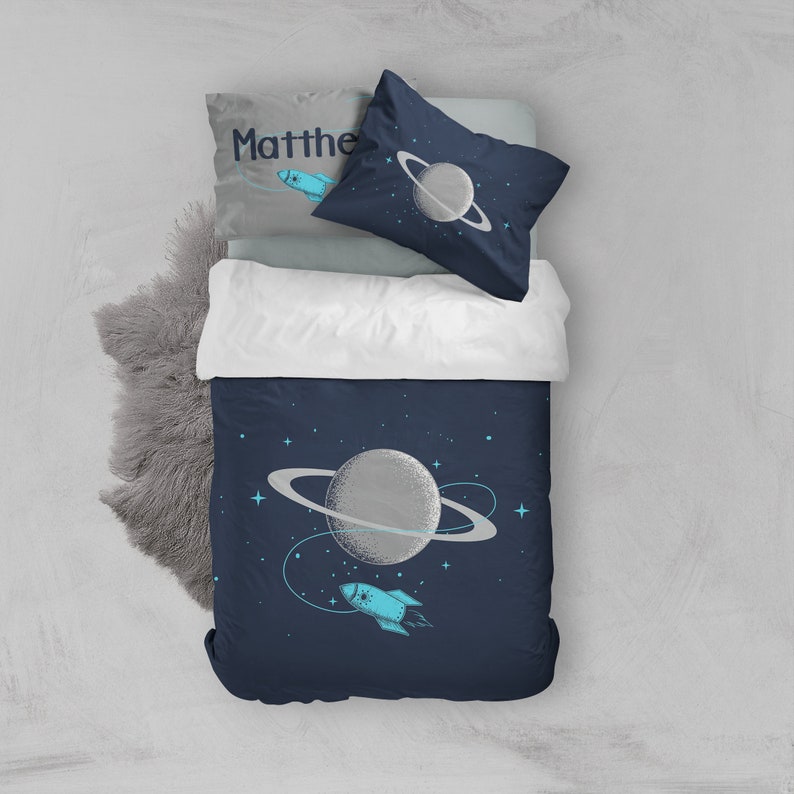 Outer Space Boys Room Bedding Set Twin Full Queen Saturn - Etsy