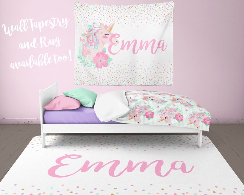 Toddler Bedding Set Comforter Duvet Cover Personalized Etsy