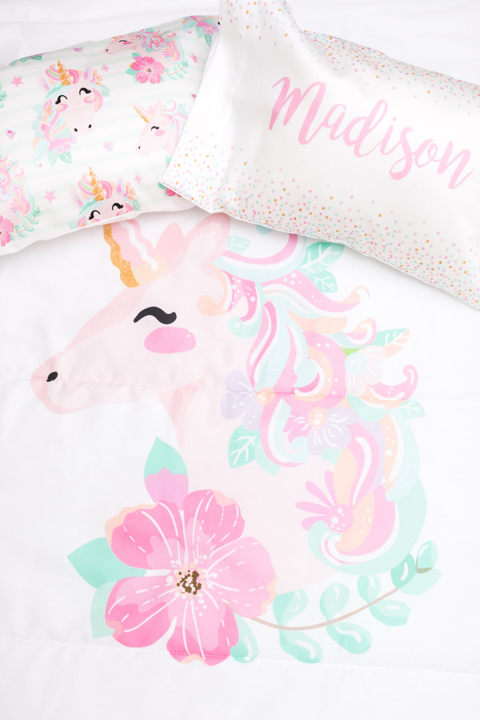 Toddler Bedding Set Unicorn Toddler Room Toddler Comforter Etsy