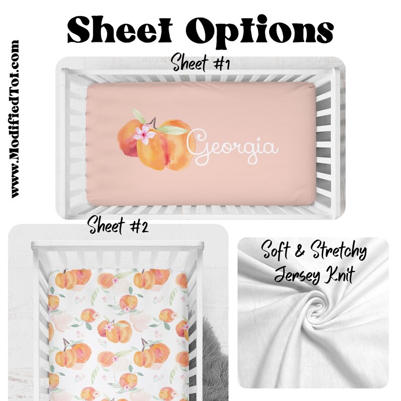 Peach Crib Bedding Set Peach Nursery Floral Girl Etsy