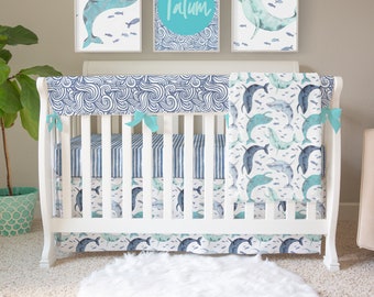 coastal crib bedding