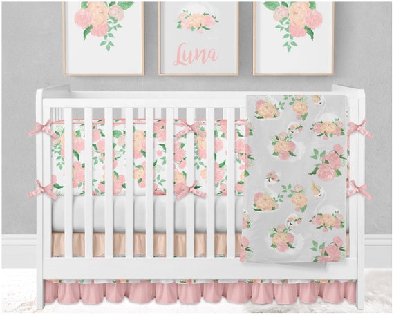 baby girl bedding sets etsy