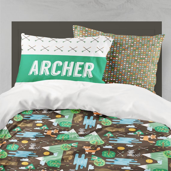 woodland themed twin bedding