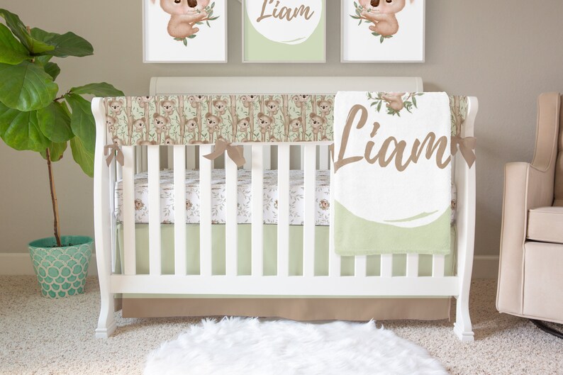 Koala Bear Crib Bedding Set Boy Baby Bedding Gender Neutral Etsy