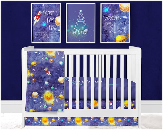 solar system crib bedding