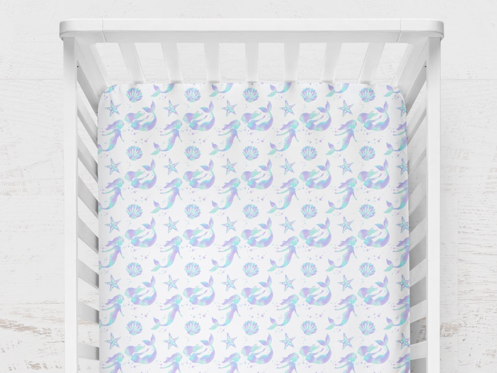 Mermaid Crib Bedding Baby Girl Nursery Baby Bedding Set Etsy